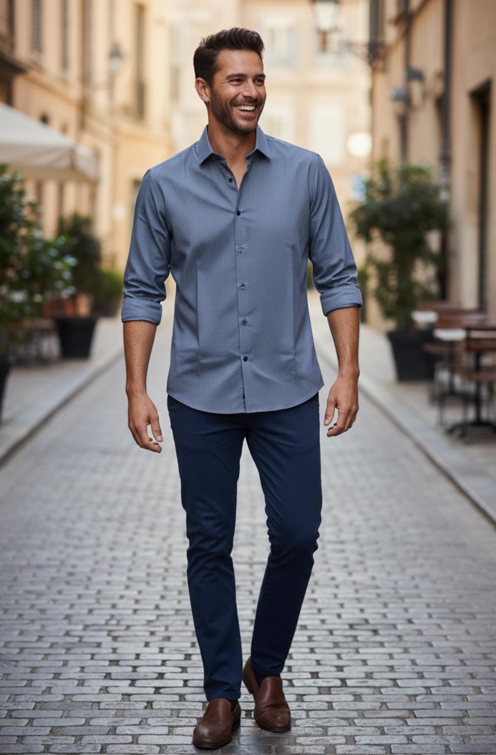 SLATE MICRO-TEXTURE SHIRT