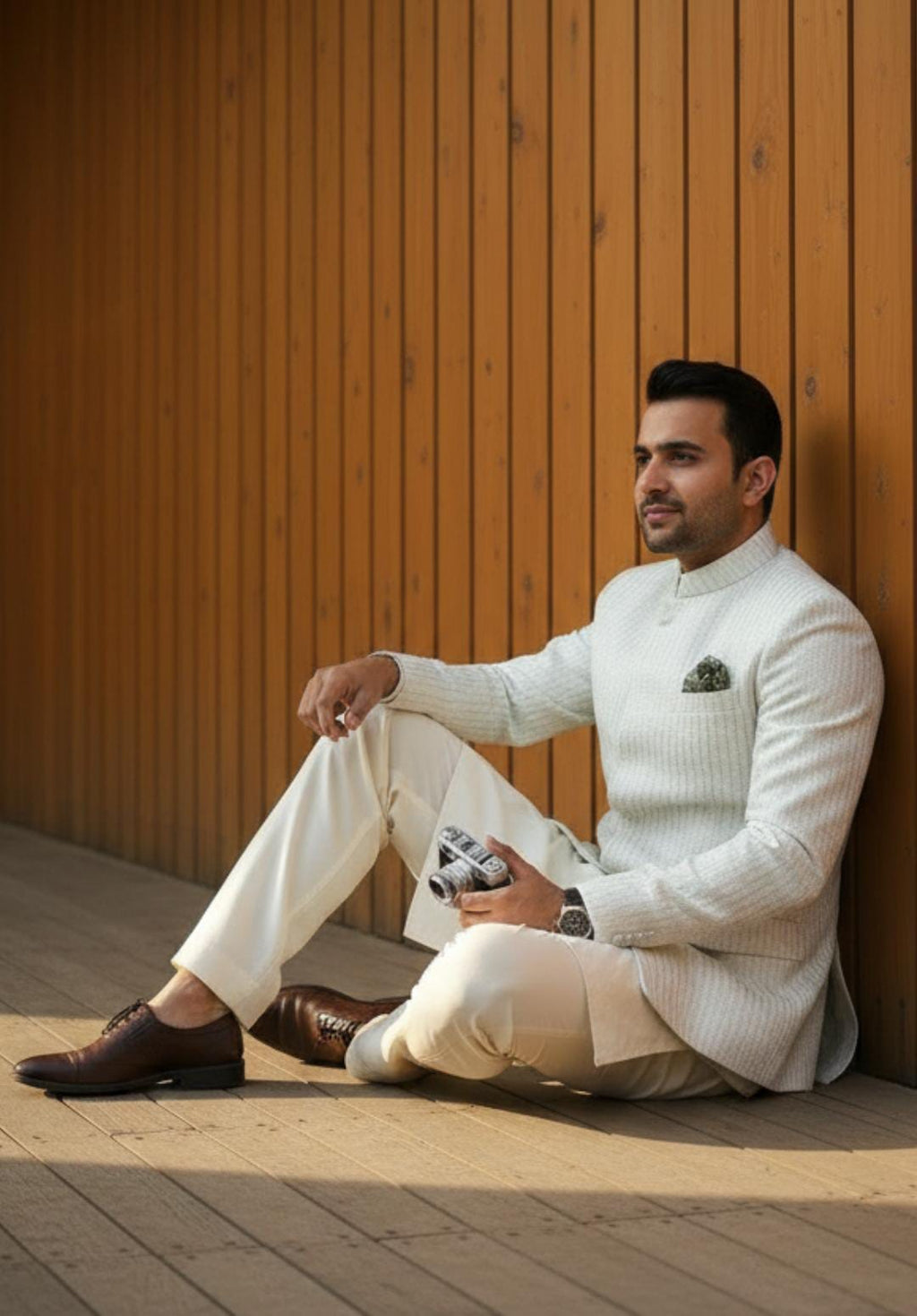 ELEGANT WHITE PRINCE COAT