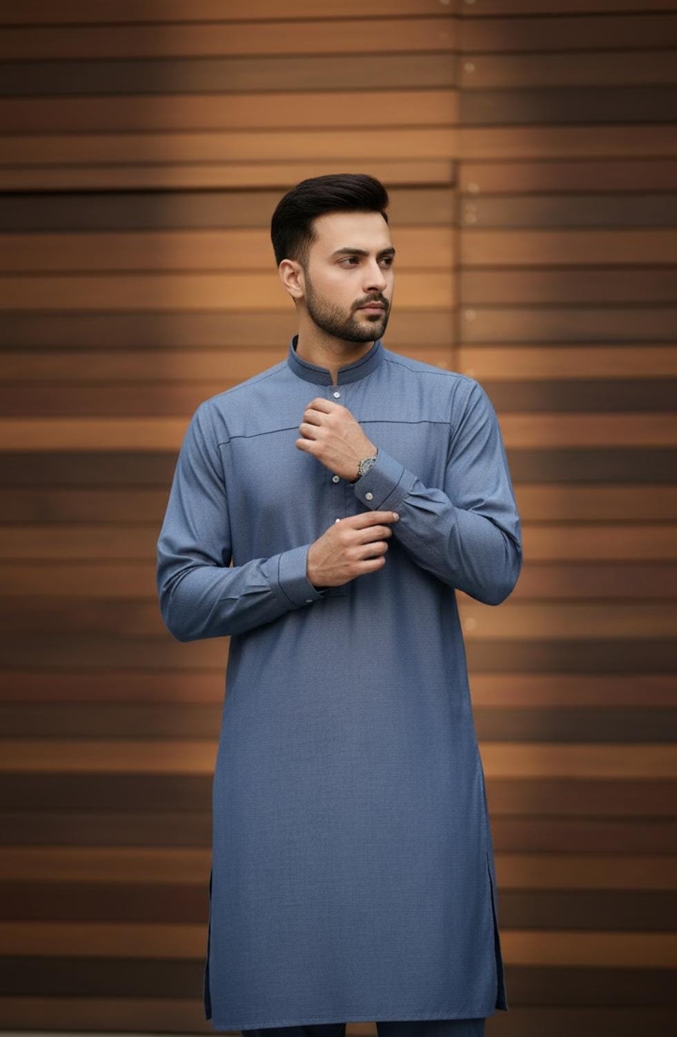 SLATE BLUE DESIGN KAMEEZ SHALWAR