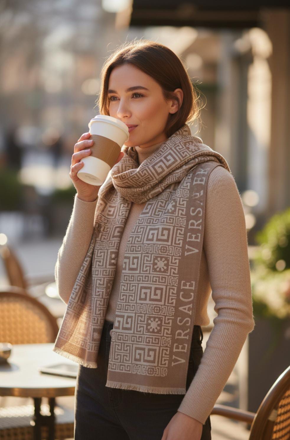 VERSACE SILK SCARVES WOMEN