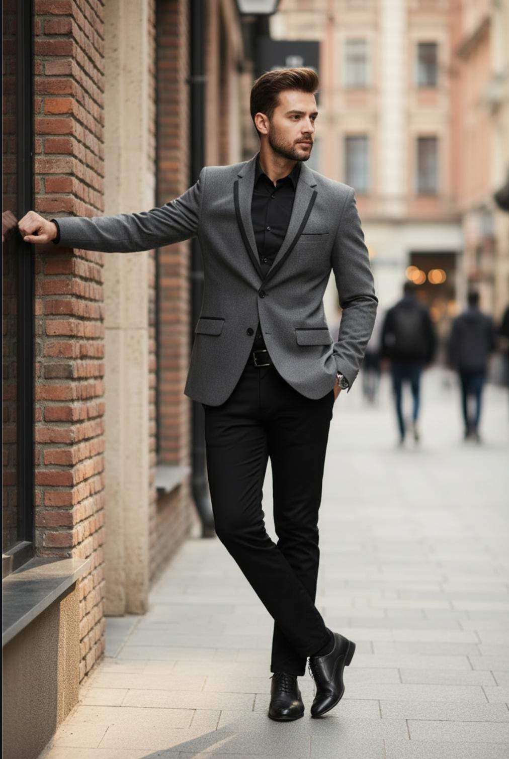 GREY EDGE SINGLE BREASTED BLAZER