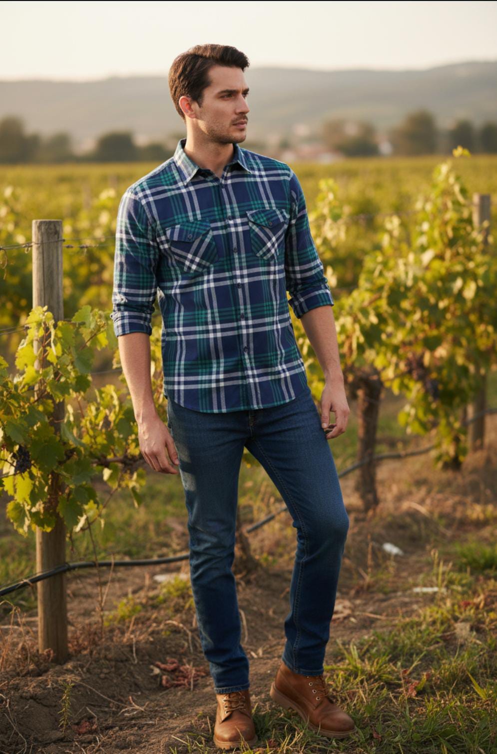 HIGHLAND BLUE PLAID SHIRT