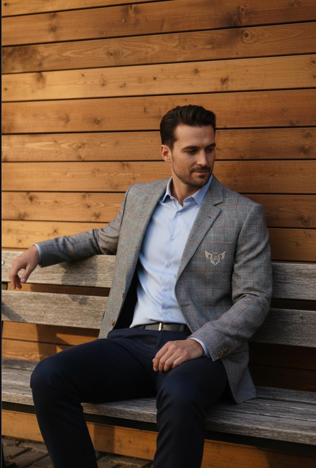 HERITAGE RED CHECK CREST BLAZER