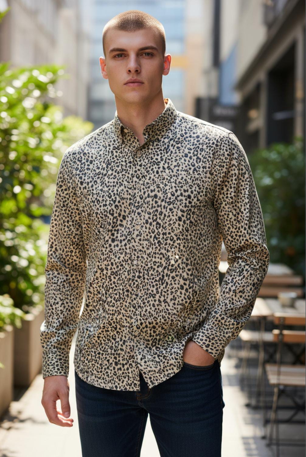 URBAN LEOPARD PRINT SHIRT