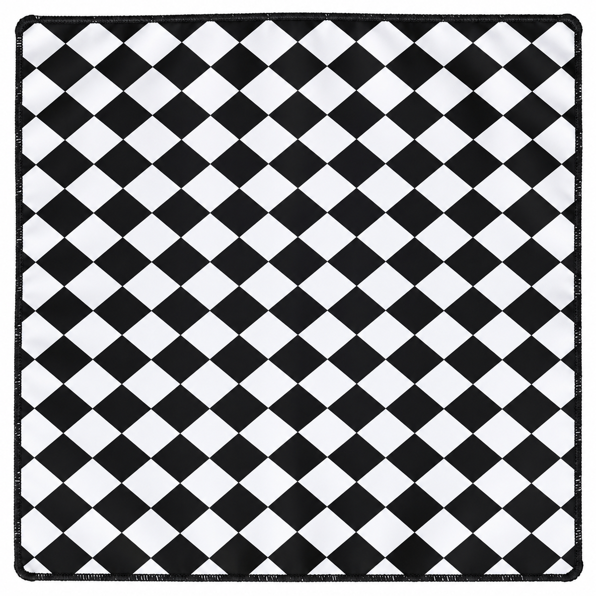 BLACK AND WHITE DIAMOND DESIGN POCKETSQUARE.