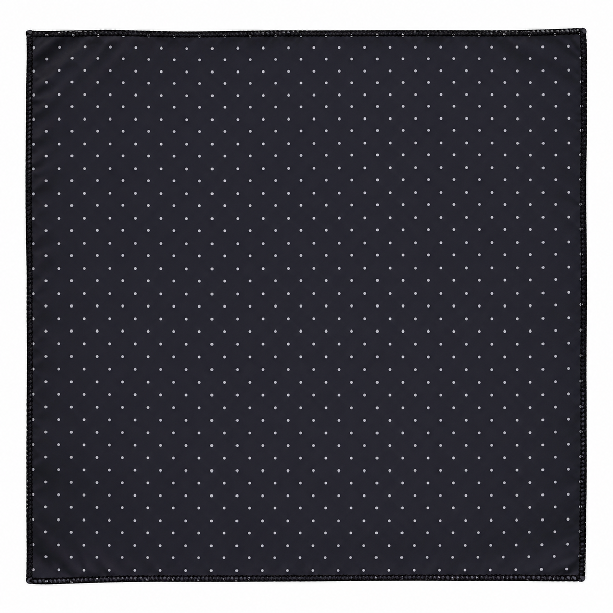 Charcoal Black Micro-Dot Pocket Square