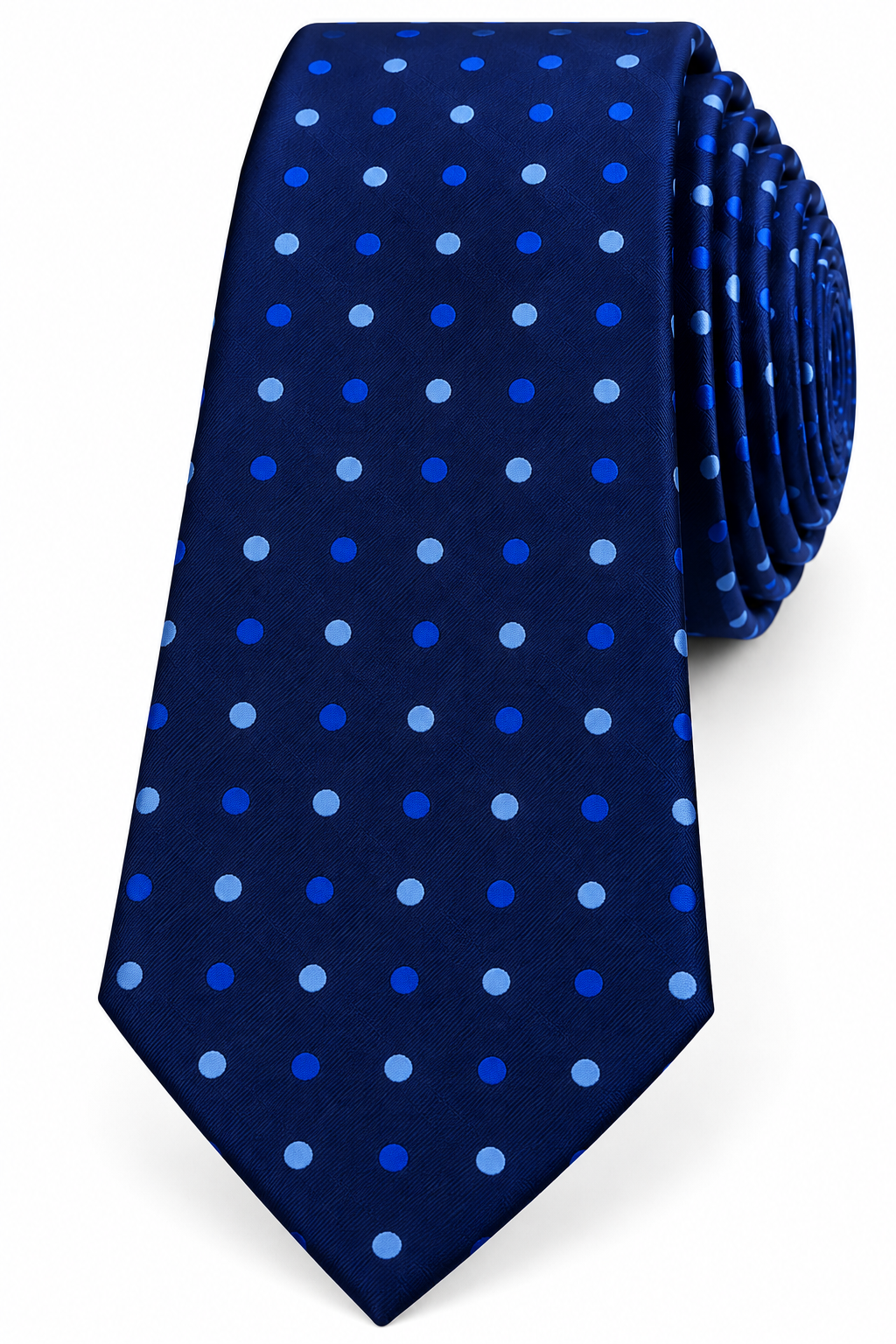 Navy Blue & Royal Blue Polka Dot Tie