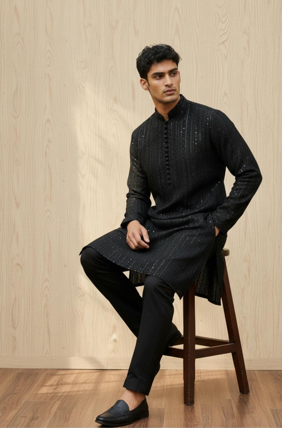 BLACK KURTA PAJAMA