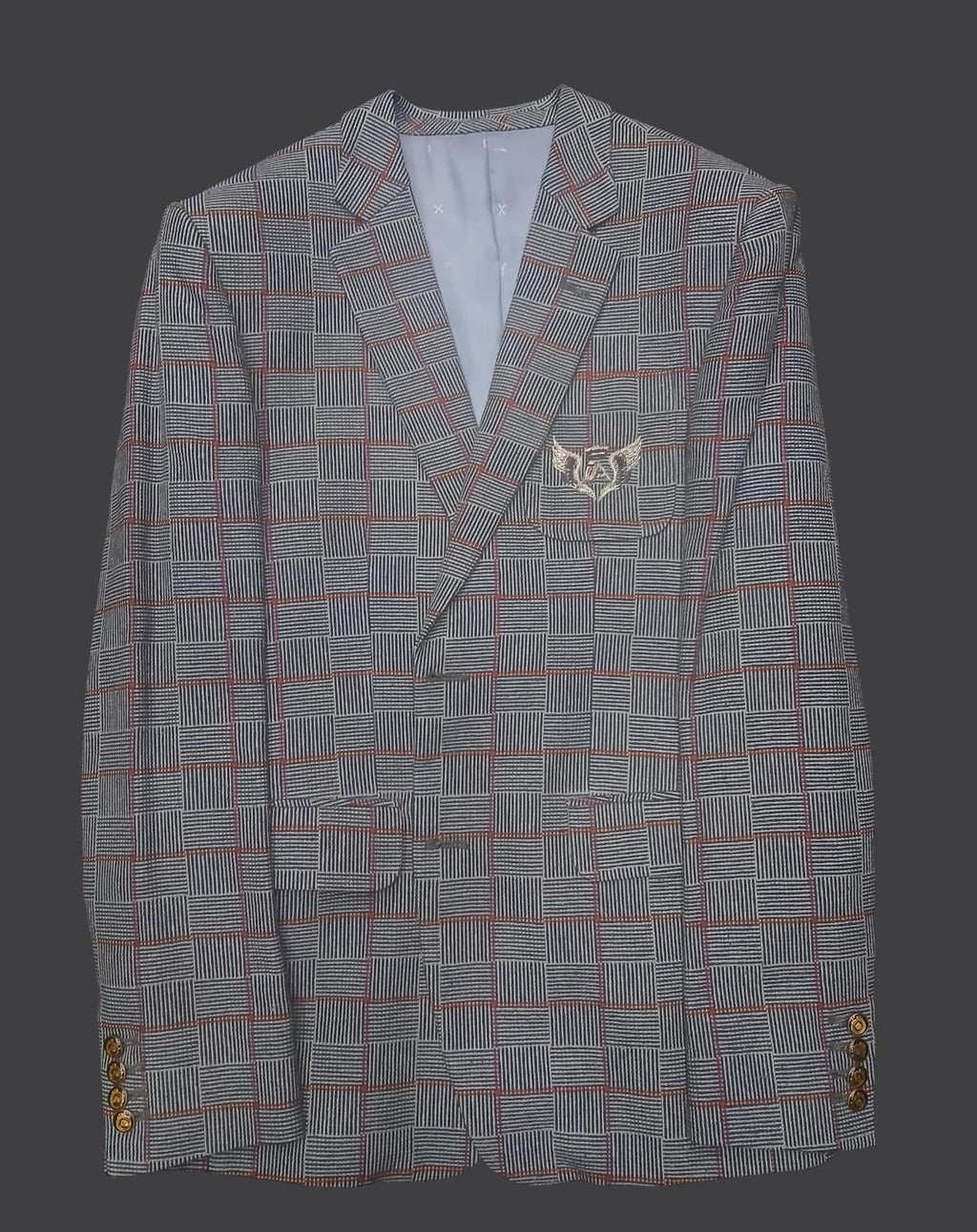 HERITAGE RED CHECK CREST BLAZER