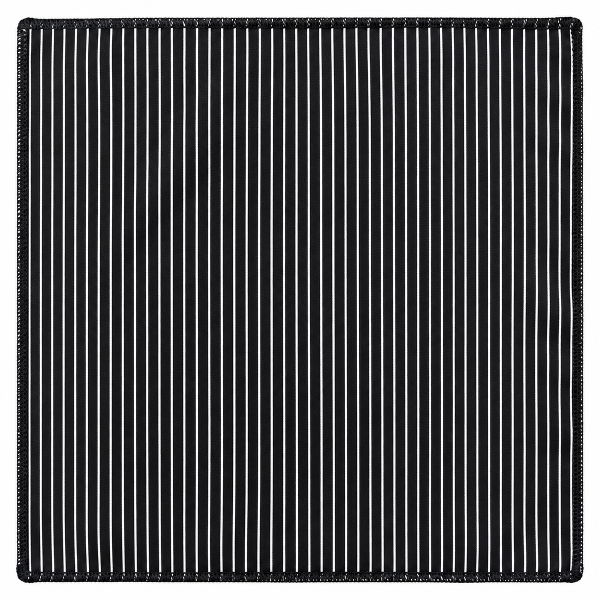 BLACK & WHITE STRIPES POCKET SQUARE