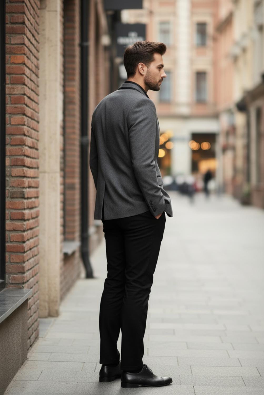 GREY EDGE SINGLE BREASTED BLAZER