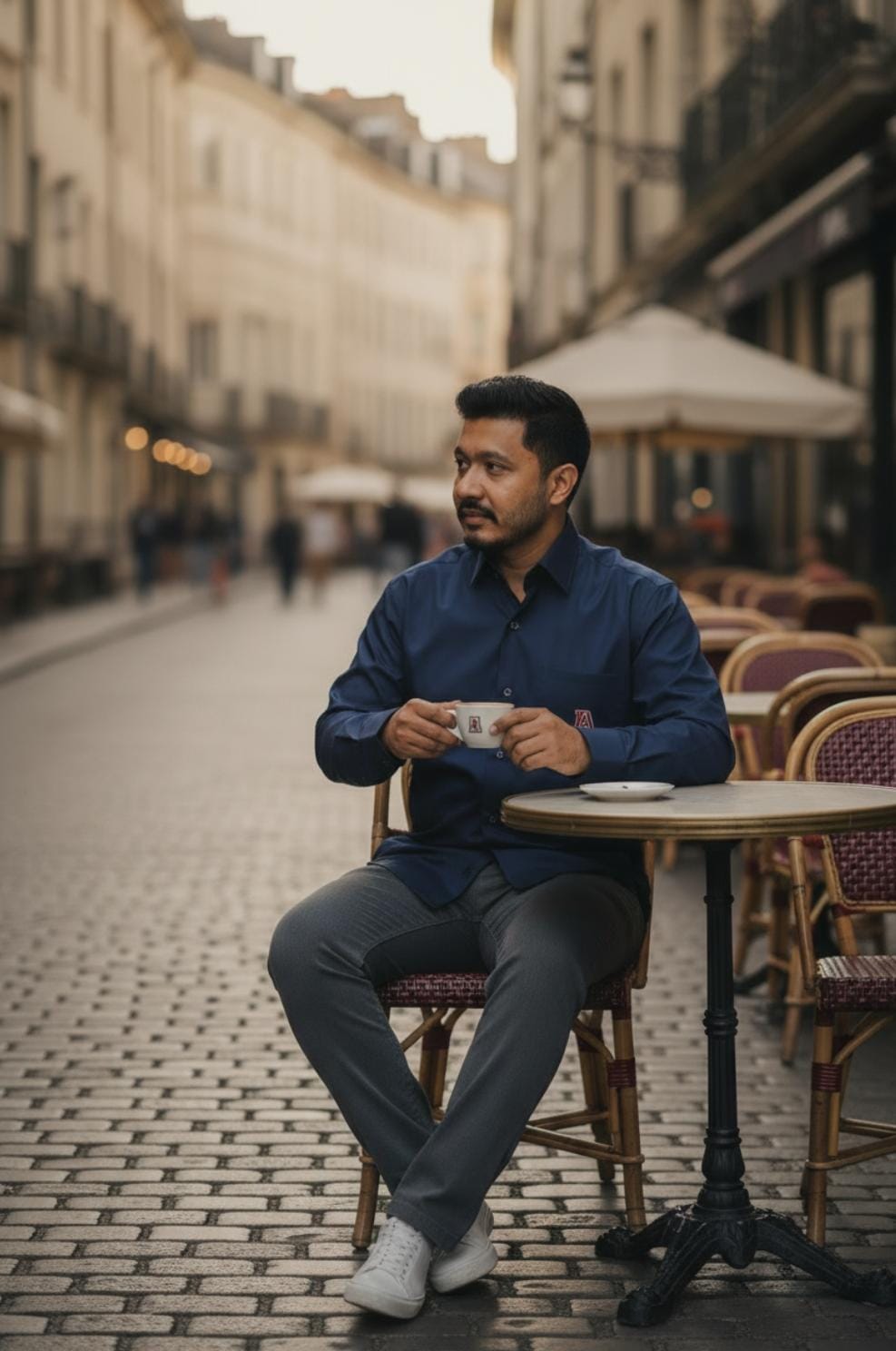 Navy Blue Shirt With Brand Logo