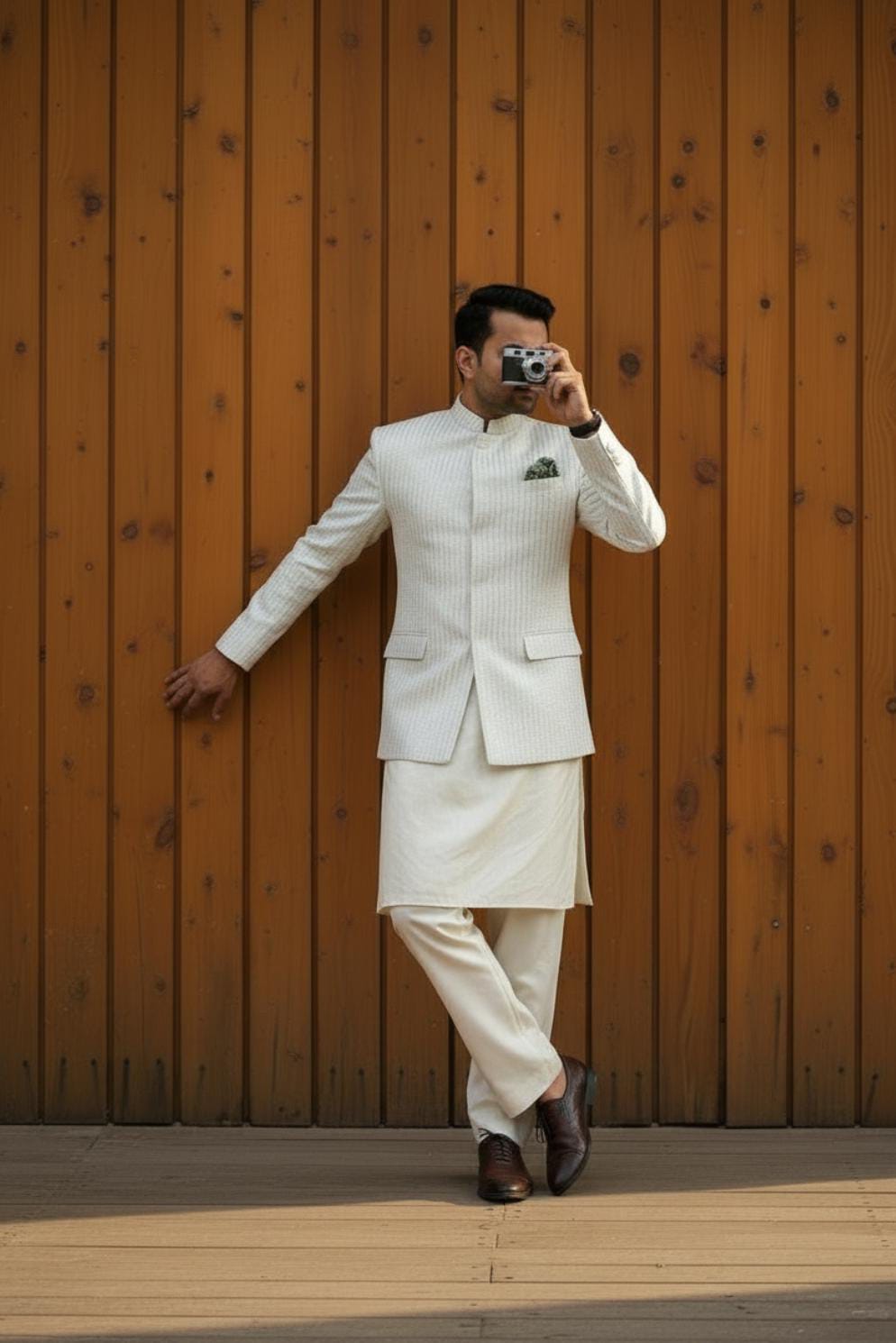 ELEGANT WHITE PRINCE COAT