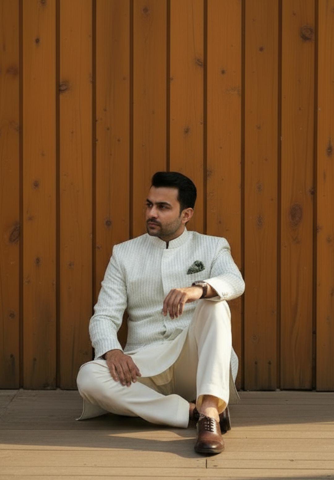 ELEGANT WHITE PRINCE COAT