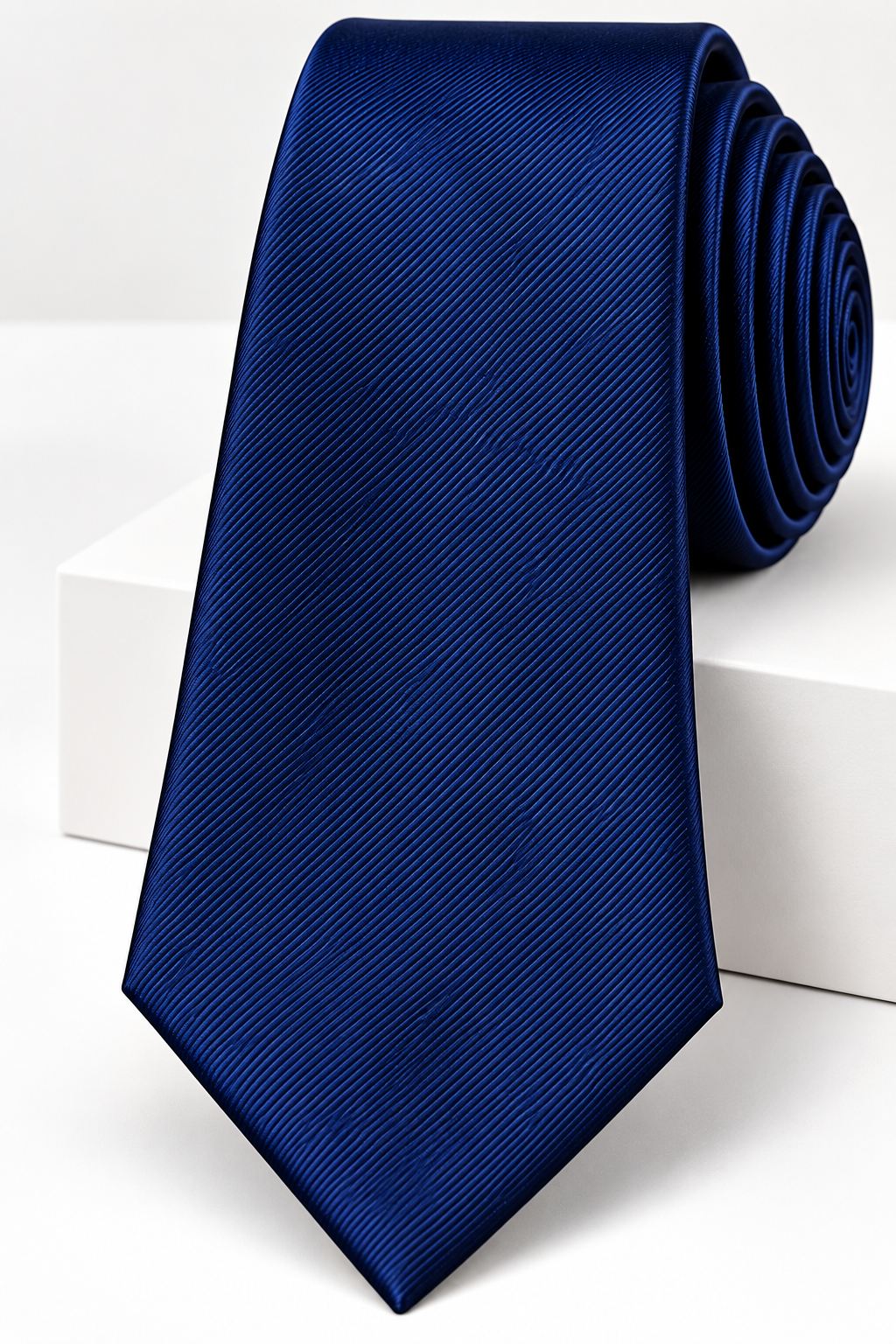 Classic Deep Navy Solid Silk Tie