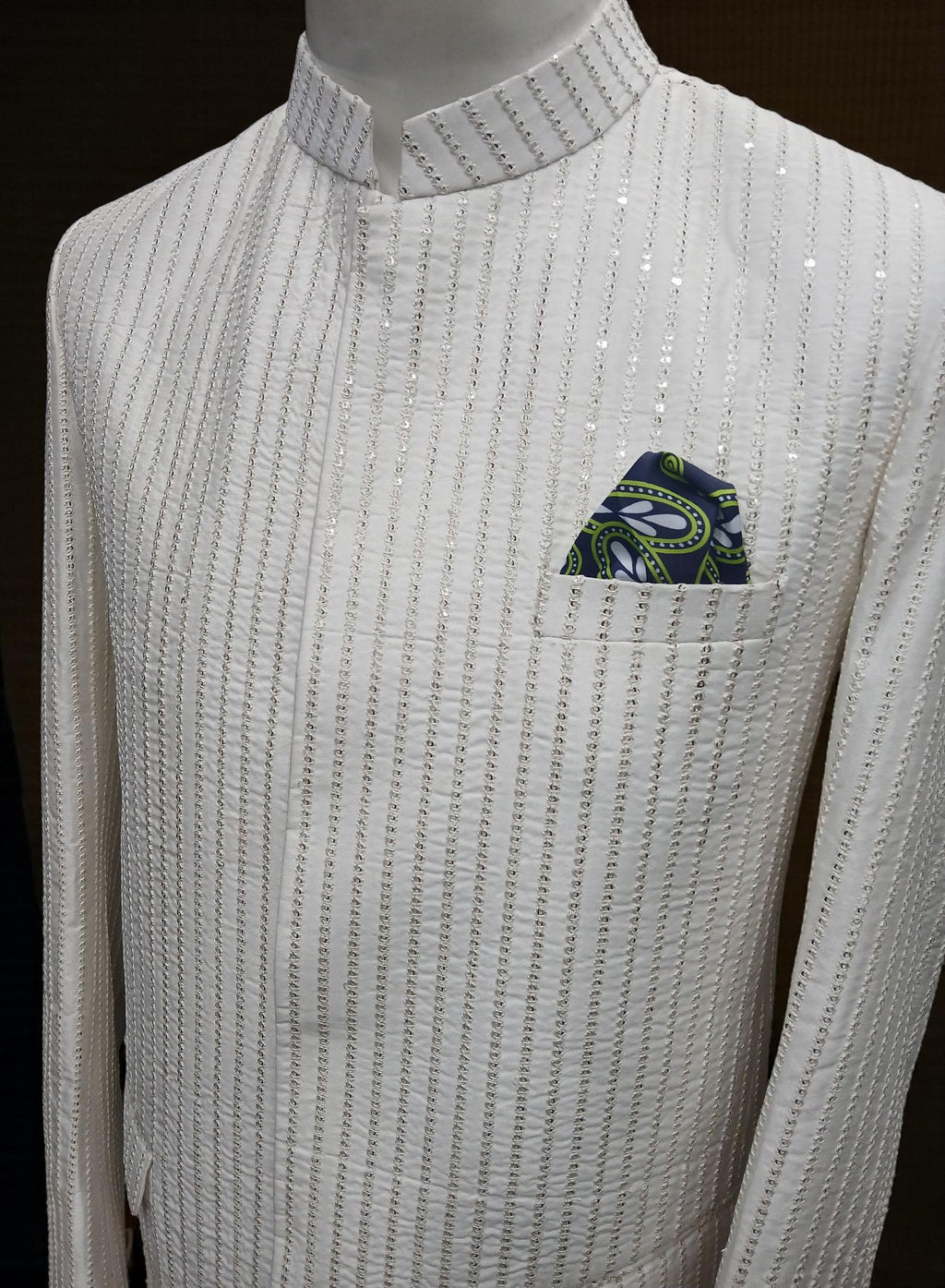 ELEGANT WHITE PRINCE COAT