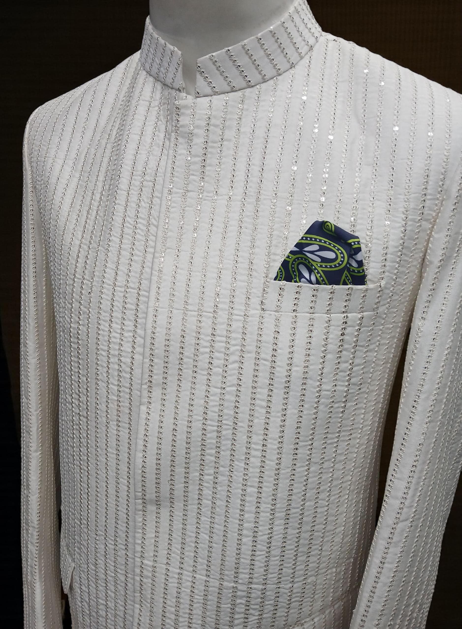 ELEGANT WHITE PRINCE COAT