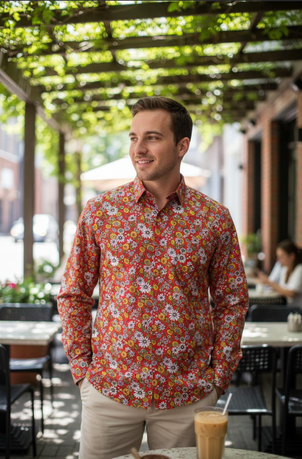 PINK COLOURED FLORAL SHIRT